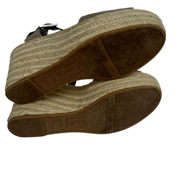 Circus by Sam Edelman Delilah Taupe Espadrille Wedge Sandals Open Toe, Size 8M - Picture 11 of 14